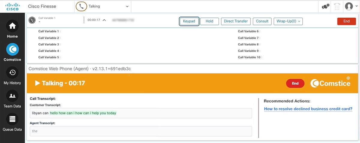 Cisco Finesse Webphone
