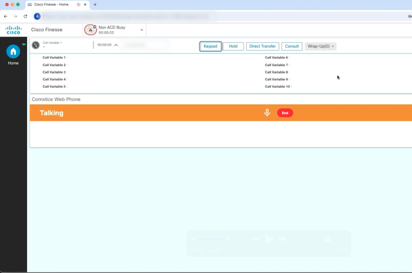 Cisco Finesse Webphone Gadget by Comstice