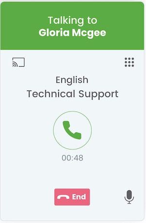 Customer Service Web Click to Call